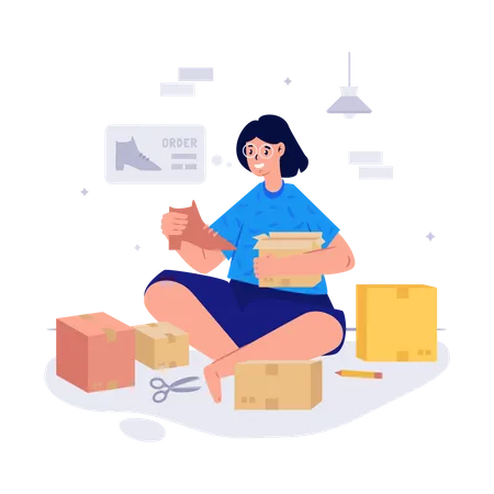 Packing Orders Illustration