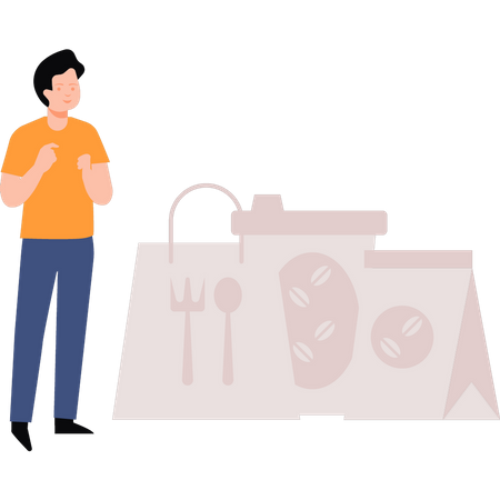 Pacote de comida  Ilustração