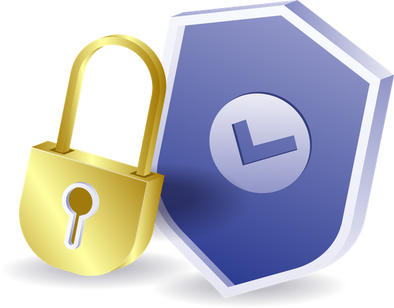 Padlock as symbol of security technology  Illustration