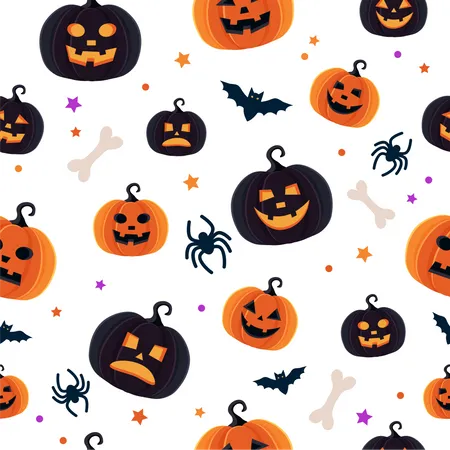 Padrão de Halloween  Ilustração