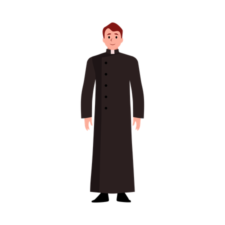 Padre católico  Ilustração