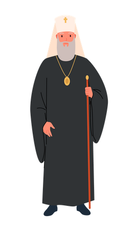 Padre católico  Ilustração