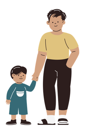 Padre e figlio  Illustration