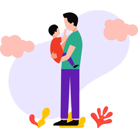 Amor padre hijo  Ilustración