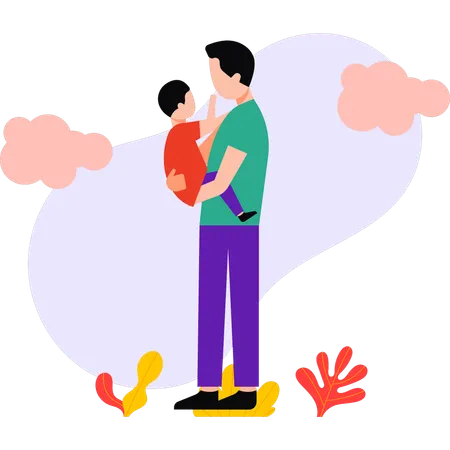 Amor padre hijo  Ilustración