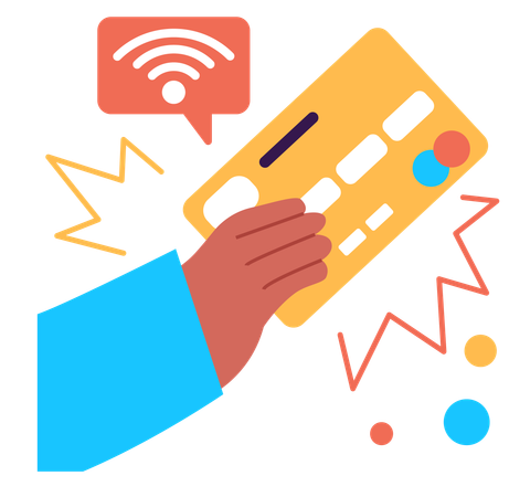 Pagamento com cartão  Ilustração