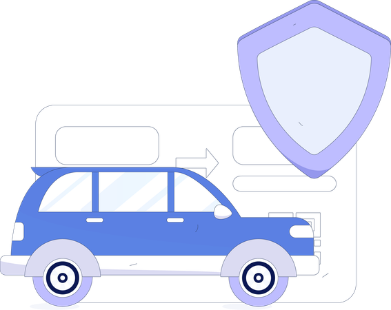 Pagamento de carro com cartão  Ilustração