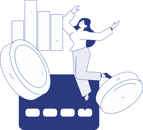 Pagamento de compras on-line  Ilustração
