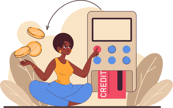 Pagamento de compras on-line  Ilustração