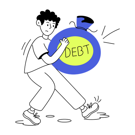 Pagamento da dívida  Ilustração