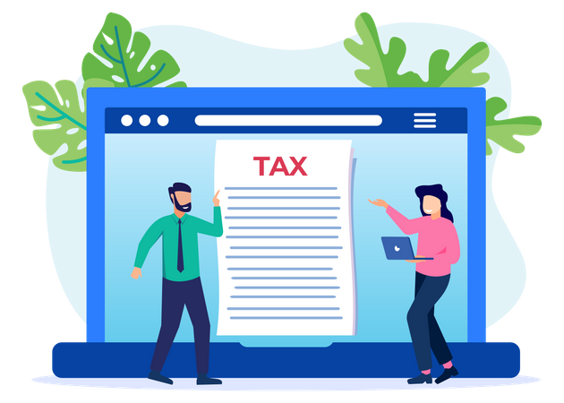 Pagamento de impostos on-line  Ilustração