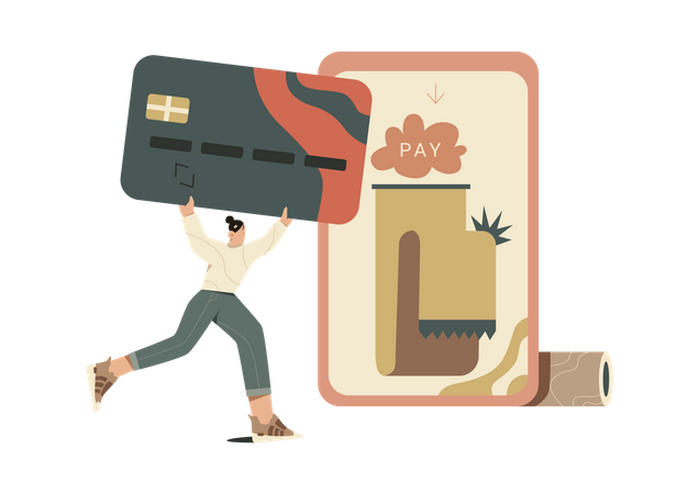 Pagamento on-line do pedido  Ilustração