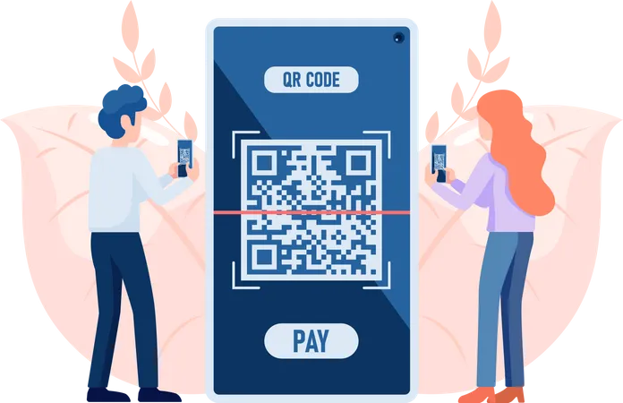 Código qr de pagamento  Ilustração