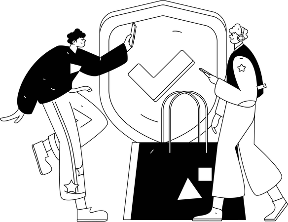 Segurança de pagamento  Ilustração