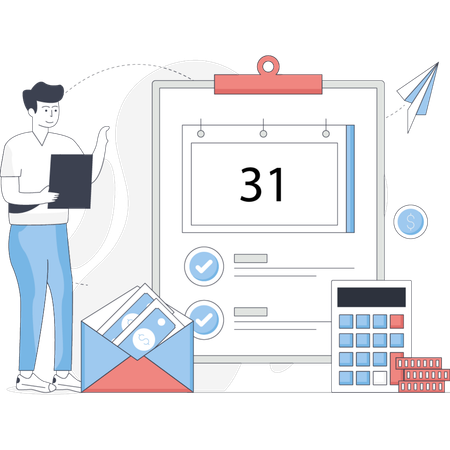 Page de calendrier affichant « 31 jours pour un site Web réussi » avec un design épuré et une mise en page motivante  Illustration
