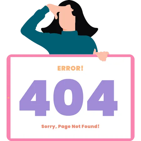 Page has 404 error  Illustration