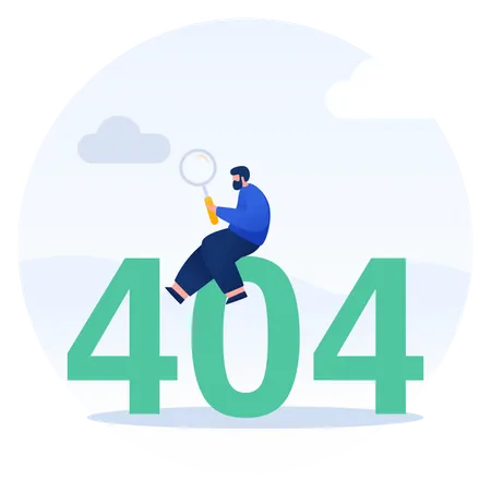 Page Not Found 404  Illustration