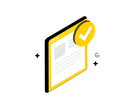 Page Web vérifiée  Illustration