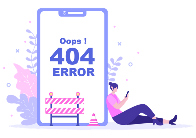 Página de erro 404  Ilustração