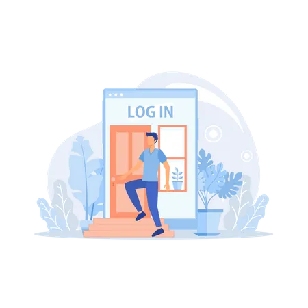 Página de login  Ilustração