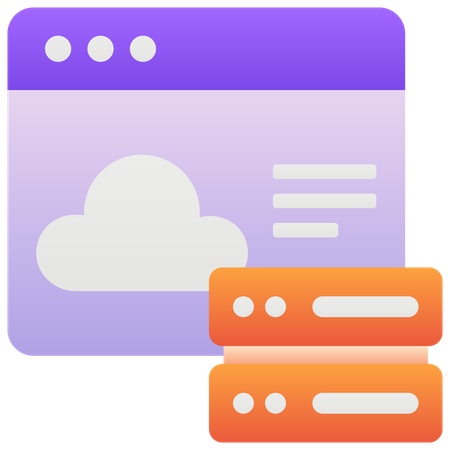 Página web del servidor en la nube  Ilustración