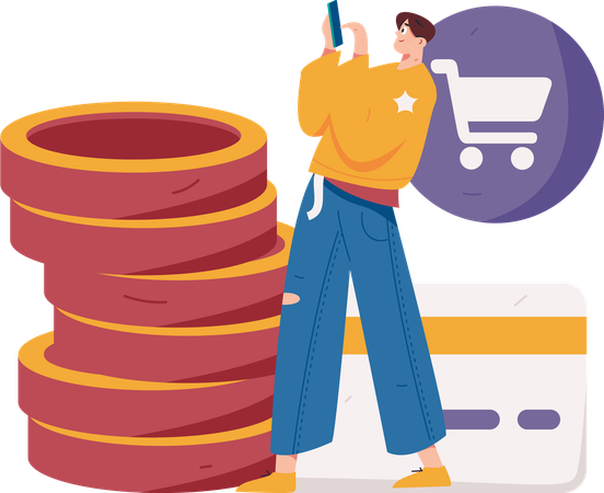 Pago de compras  Illustration