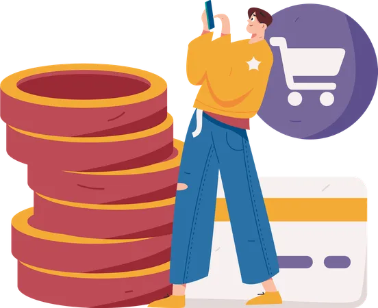 Pago de compras  Illustration