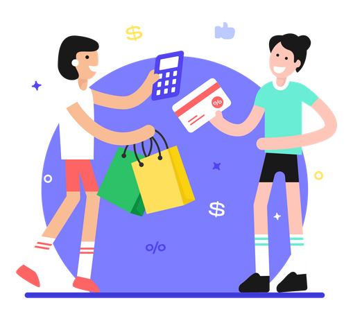 Pago de compras  Illustration