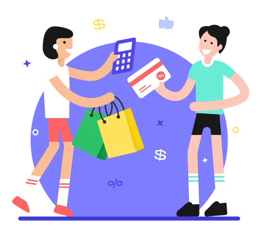 Pago de compras  Illustration