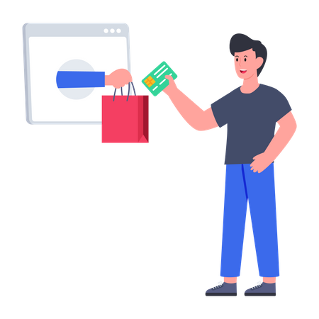 Pago de compras  Illustration