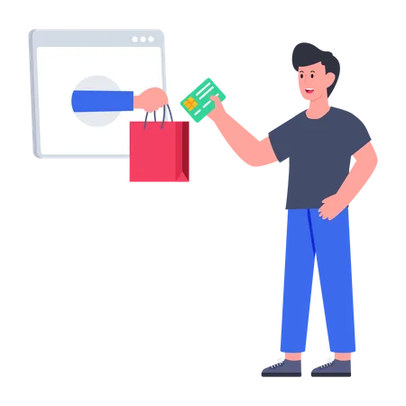 Pago de compras  Illustration