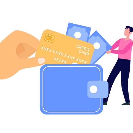 Pago con tarjeta de crédito  Ilustración