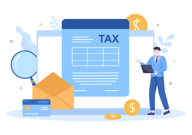 Pago de impuestos en línea  Ilustración