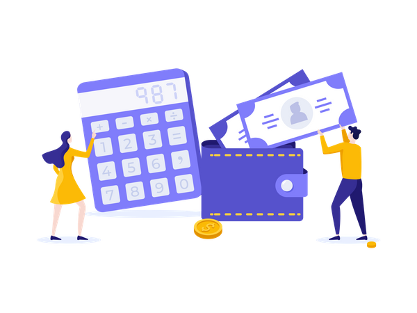 Pago en efectivo  Ilustración