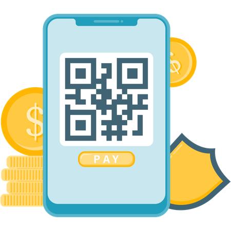 Pago QR seguro  Ilustración