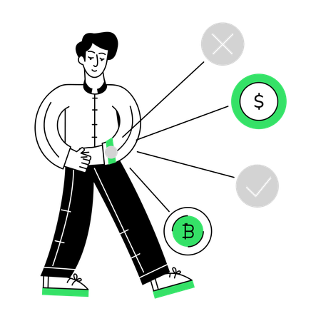 Pago de reloj inteligente  Ilustración