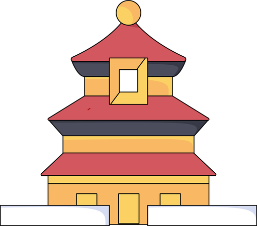 Pagode japonaise  Illustration