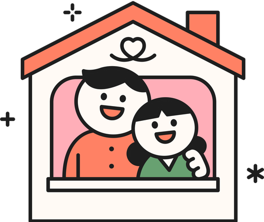 Pai e filha  Ilustração