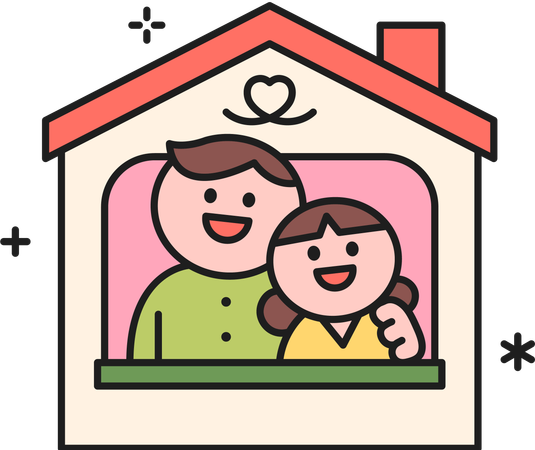Pai e filha  Ilustração