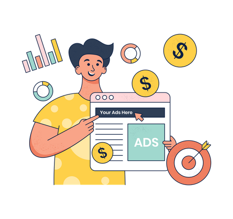 Paid Ads  Illustration