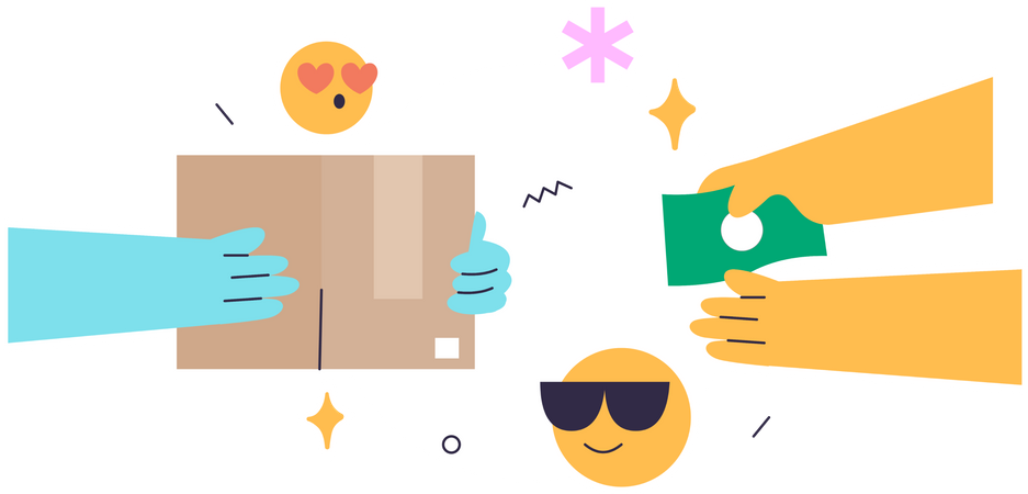 Paiement à la livraison  Illustration