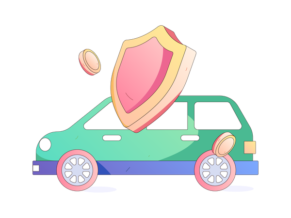 Paiement d'assurance automobile  Illustration