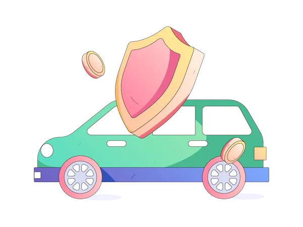 Paiement d'assurance automobile  Illustration