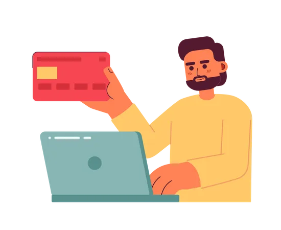 Paiement dans la boutique en ligne  Illustration