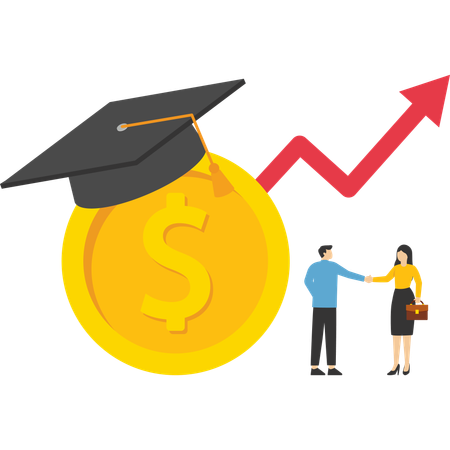 Paiement de la bourse  Illustration