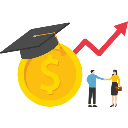 Paiement de la bourse  Illustration