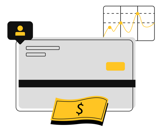 Paiement de facture par carte  Illustration