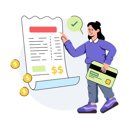Paiement de factures  Illustration