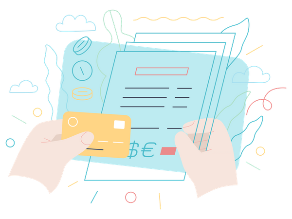 Paiement des factures d'hôpital en ligne  Illustration