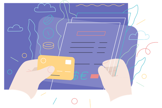 Paiement des factures d'hôpital en ligne  Illustration